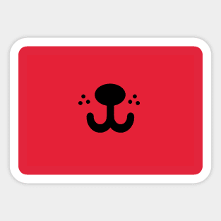 Red Dog Mask Sticker